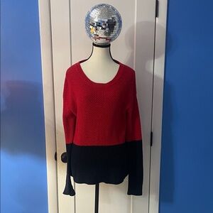 Banana Republic Red and Black Women's Sweatshirt